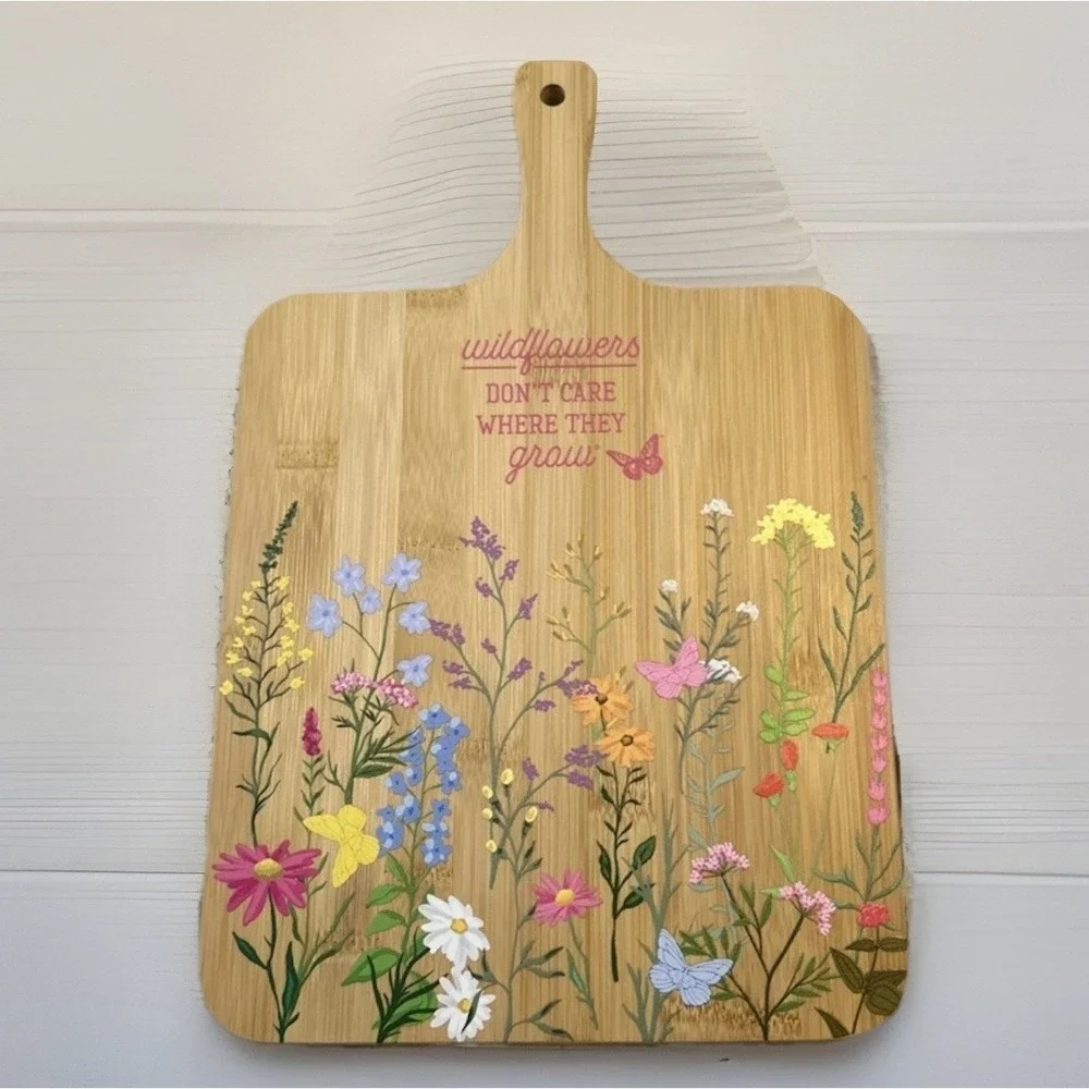 Limited Ed Dolly Parton Spring Wildflower Collection 9x14 Paddle Wood Board